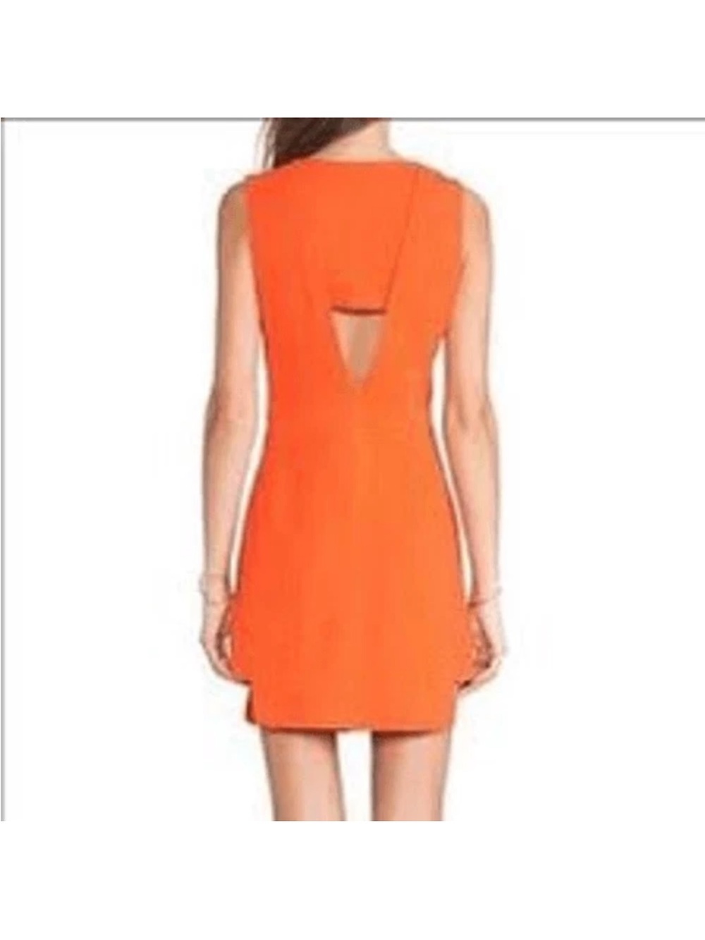 A.L.C. Ford Sleeveless Orange Sheath Dress with Back Cutout